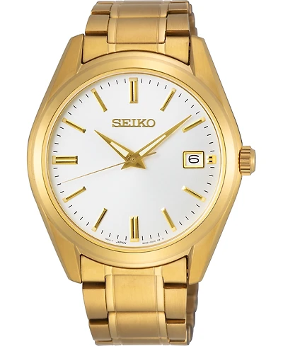 Seiko Men's Essentials Gold-Tone Stainless Steel Bracelet Watch 40.2mm
