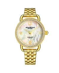 Stuhrling Women's Gold Tone Stainless Steel Bracelet Watch 38mm