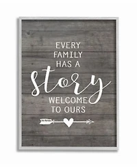 Stupell Industries Every Family Has A Story Gray Framed Texturized Art Collection