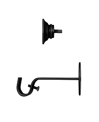 Shaker Adjustable 86"-120" Curtain Rod with Cap Finials