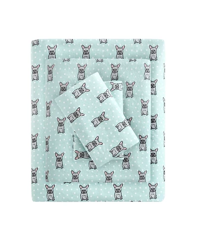 Madison Park Novelty Printed Cotton Flannel 3-Pc. Sheet Set