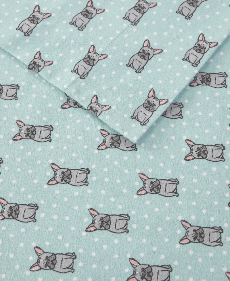 Madison Park Novelty Printed Cotton Flannel 4-Pc. Sheet Set, California King