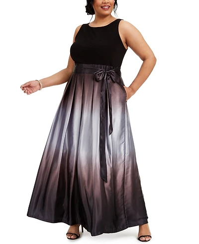 Sl Fashions Plus Ombre A-Line Gown