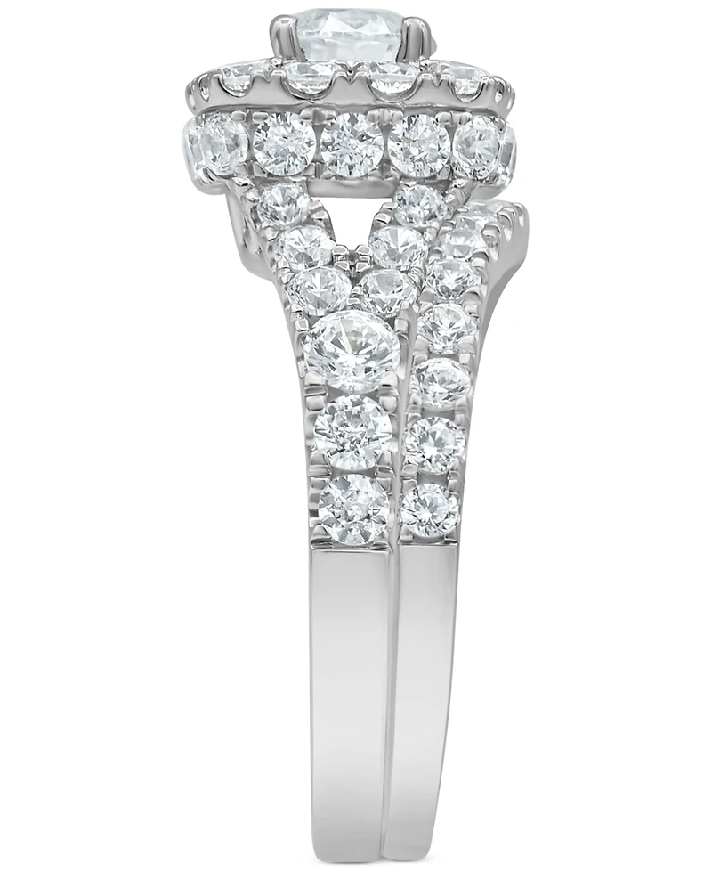 Diamond Halo Bridal Set (3 ct. t.w.) in 14k White or Yellow Gold