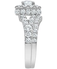 Diamond Halo Bridal Set (3 ct. t.w.) in 14k White or Yellow Gold