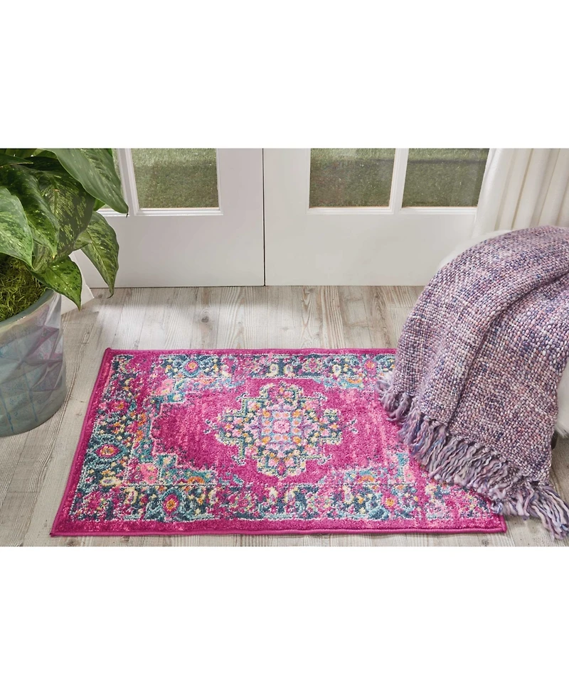 Long Street Looms Zeal ZEA03 Fuchsia 1'10" x 2'10" Area Rug