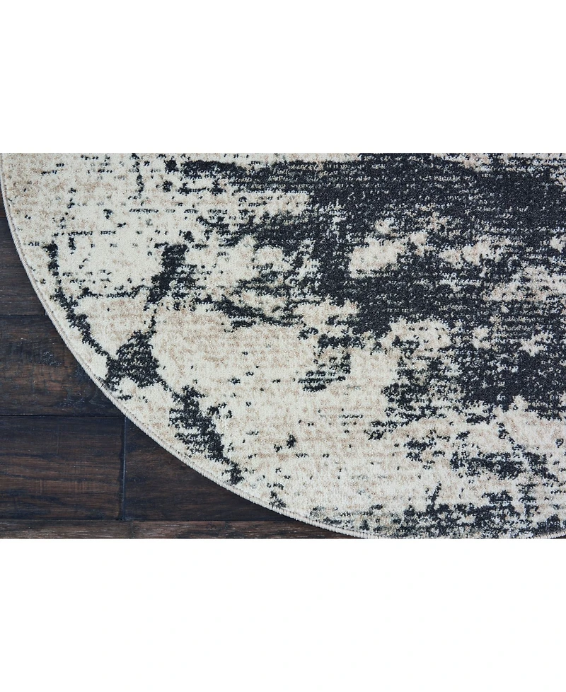 Long Street Looms Samuel SAM07 Ivory 5'3" Round Area Rug