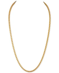 Esquire Men's Jewelry 22" Wheat Chain Link Necklace in 14k Gold-Plated Sterling Silver, Created for Macy's