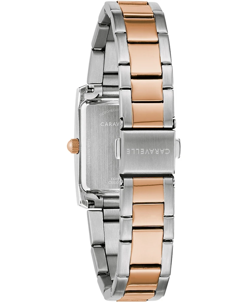 Caravelle Women's Two-Tone Stainless Steel Bracelet Watch 21x33mm