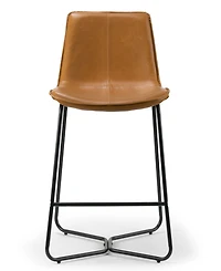 Glamour Home Set of 2 Amery Iron Frame Vintage-like Counter Stool