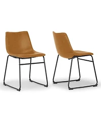 Glamour Home Set of 2 Adan Iron Frame Vintage-like Dining Chair