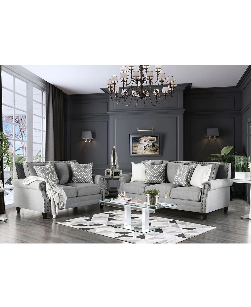 Furniture of America Ben Lomond Upholstered Love Seat