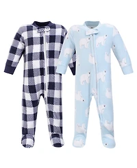 Hudson Baby Snug Fleece Jumpsuit for Daytime & Dreamtime
