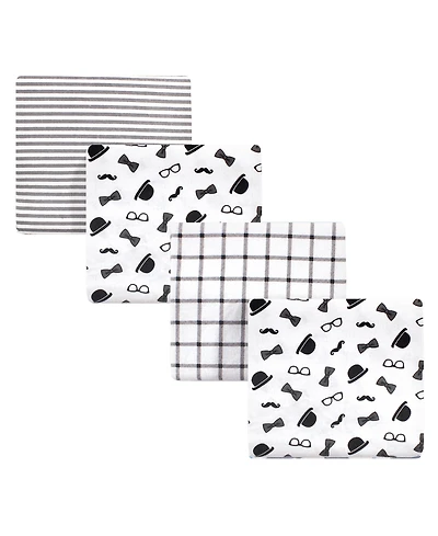 Little Treasure Baby Boy Cotton Flannel Receiving Blankets
