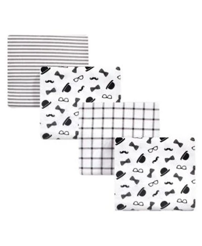 Little Treasure Boys Cozy Cotton Flannel Newborn Receiving Wraps