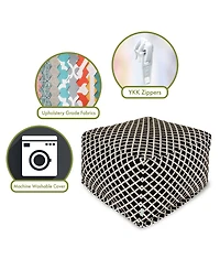 Majestic Home Goods Ottoman Square Pouf 27" x 17" 27" x 17"