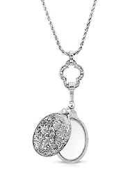2028 Silver Tone Swivel Magnifying 32" Pendant