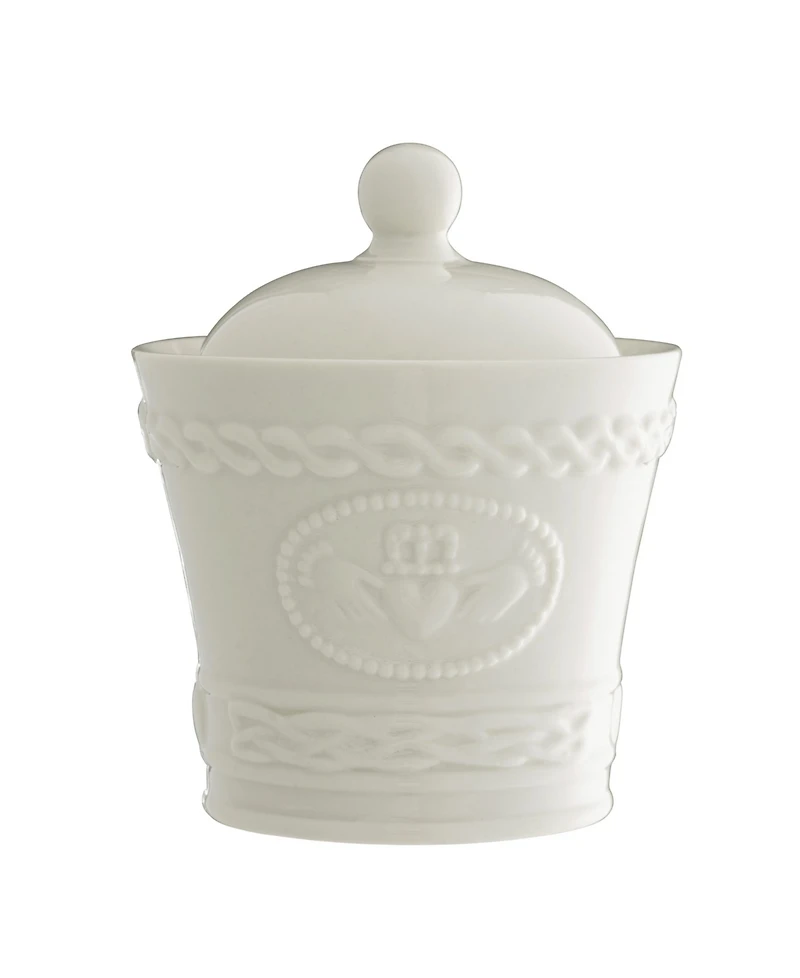Belleek Claddagh Sugar Bowl