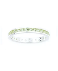 Channel-set Gemstone Ring Sterling Silver