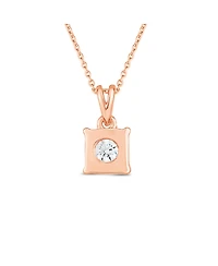 TruMiracle Diamond Princess 18" Pendant Necklace (1/2 ct. t.w.) 14k White, Yellow, or Rose Gold
