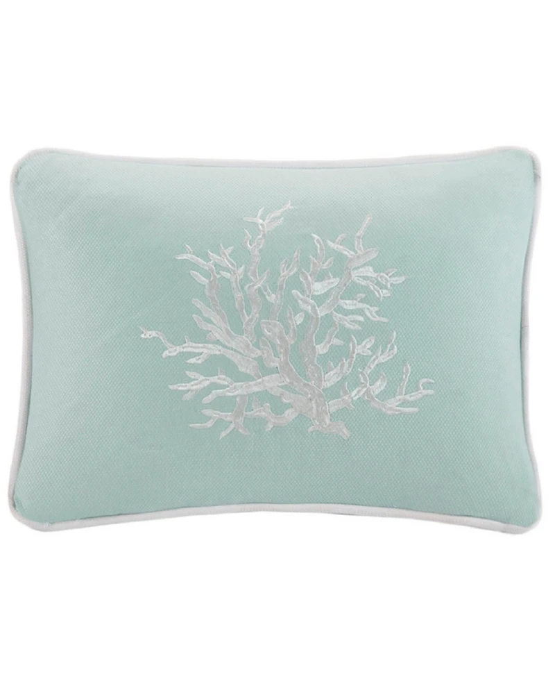 Harbor House Coastline Embroidered Decorative Pillow, 12" x 16"