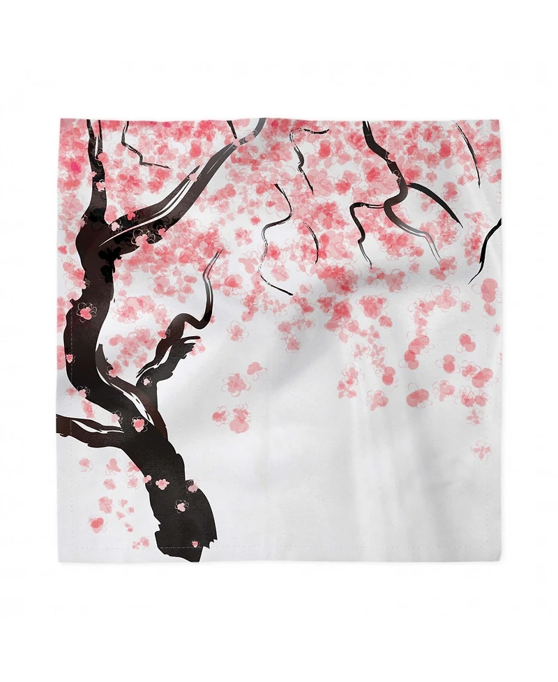 Ambesonne Floral Set of 4 Napkins, 12" x 12"