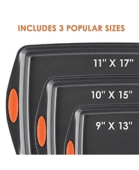 Rachael Ray Yum-o! Oven Lovin' 3-Piece Nonstick Cookie Pan Set