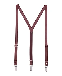 Mio Marino Men's Suede Y-Back Suspenders Bow Tie Set