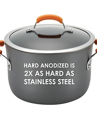 Rachael Ray Hard-Anodized 10 Piece Cookware Set, Orange