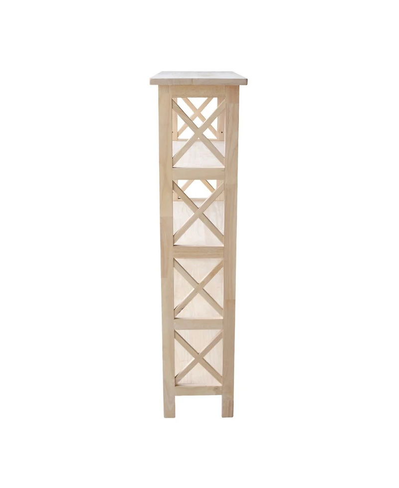 International Concepts X-Sided 4 Tier Shelf Unit