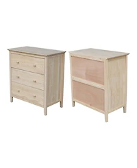 International Concepts Chest with 3 Drawers