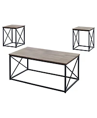 Monarch Specialties Table Set - 3 Piece Set