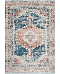 nuLoom Delicate Derya Persian Vintage-Inspired Blue 5'3" x 7'3" Area Rug