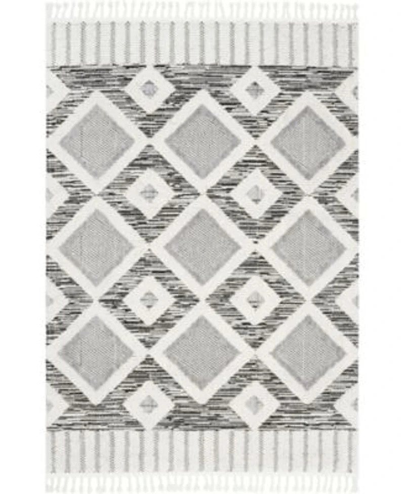 Nuloom Lorden Theola Geometric High Low Gray Area Rug