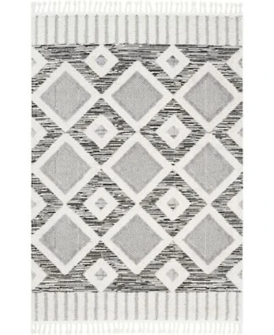 Nuloom Lorden Theola Geometric High Low Gray Area Rug
