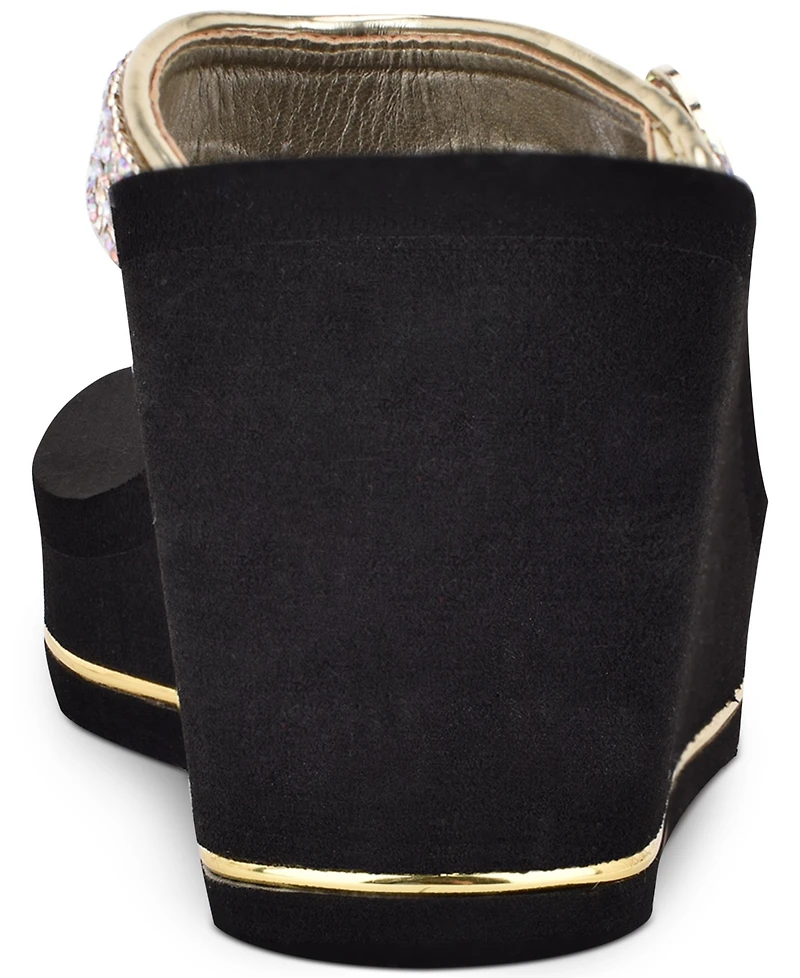 Guess Women's Sarraly Eva Logo Wedge Sandals