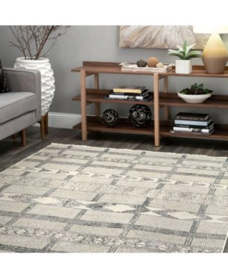 Nuloom Fantasy Contemporary Ismay Gray Area Rug