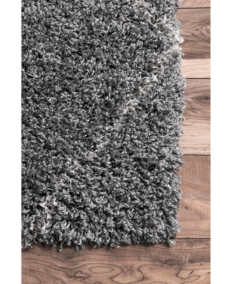 nuLoom Easy Shag Cozy Soft and Plush Diamond Trellis 5'3" x 7'6" Area Rug