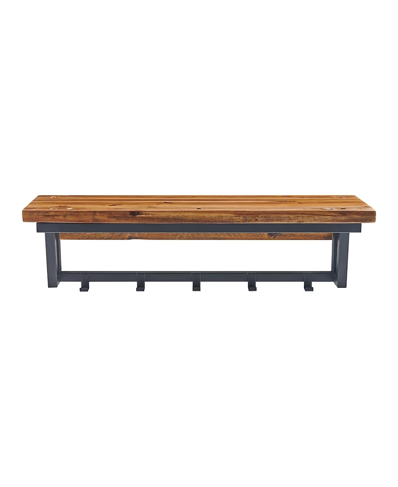 Alaterre Furniture Claremont Rustic Wood Coat Hook with Shelf