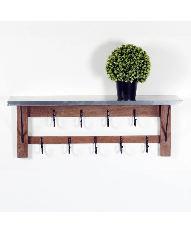Alaterre Furniture Millwork Double Row Hook Shelf