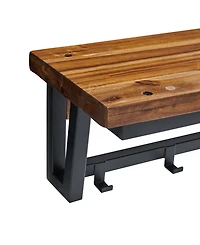 Alaterre Furniture Claremont Rustic Wood Coat Hook and Bench Set