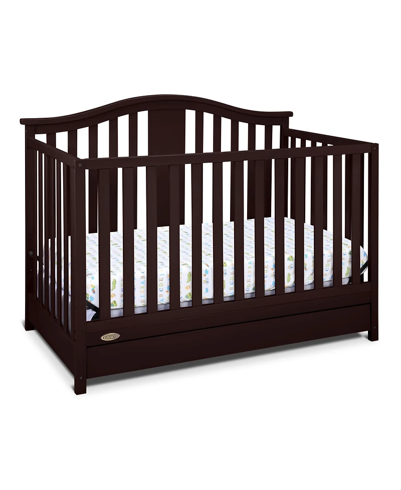 Graco Solano 4-in-1 Convertible Crib with Drawer - White