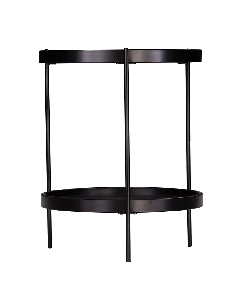 Southern Enterprises Kanabi Round Farmhouse Style End Table