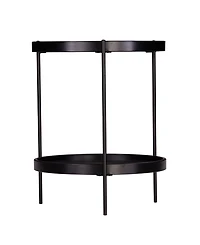 Southern Enterprises Kanabi Round Farmhouse Style End Table