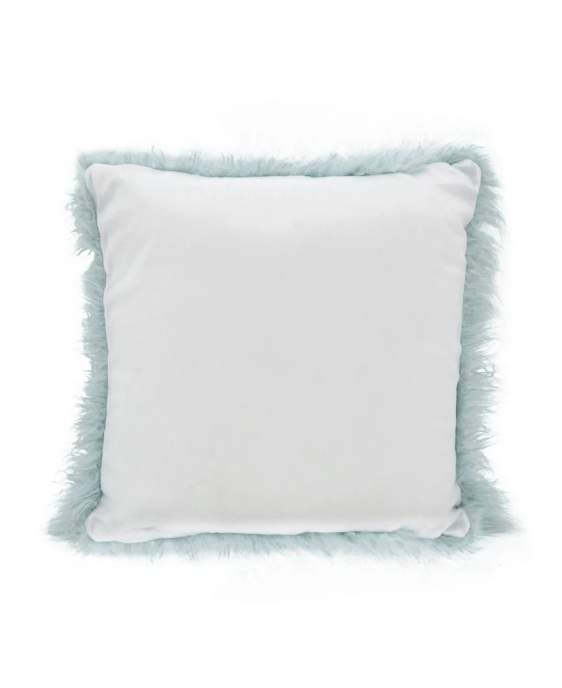 Saro Lifestyle Mongolian Faux-Fur Decorative Pillow, 22" x