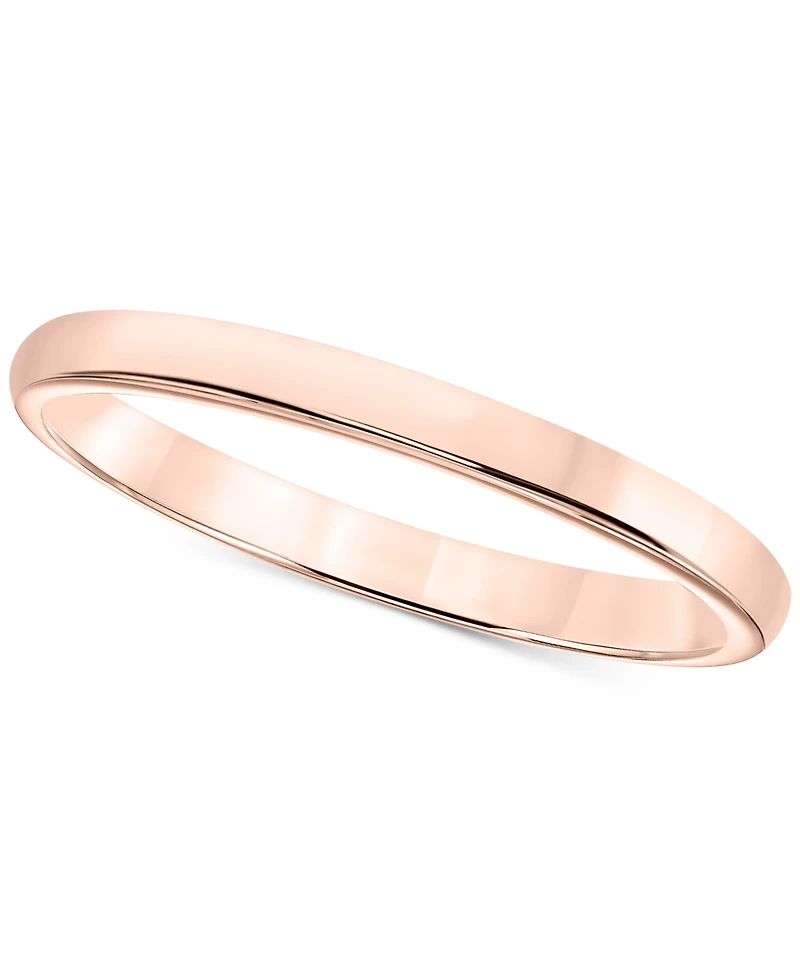 14k Gold 2mm Wedding Band