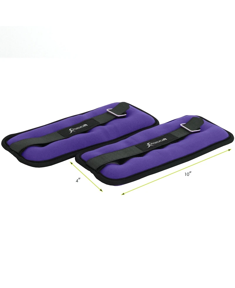 ProsourceFit Ankle Weights 2.5, Set of 2, Purple