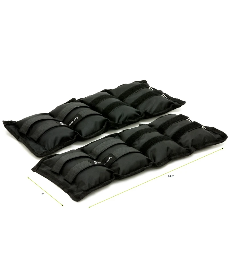 ProsourceFit Ankle Weights 5 lb, Set of 2, Black