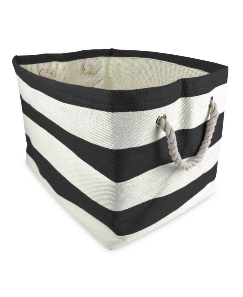 Design Imports Paper Bin Stripe Rectangle Small