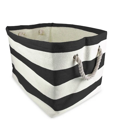 Design Imports Paper Bin Stripe Rectangle Small